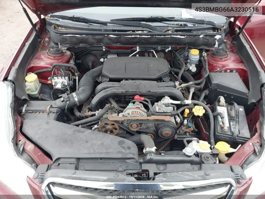 2010 SUBARU LEGACY VIN 4S3BMBG66A3230516 — фото 10