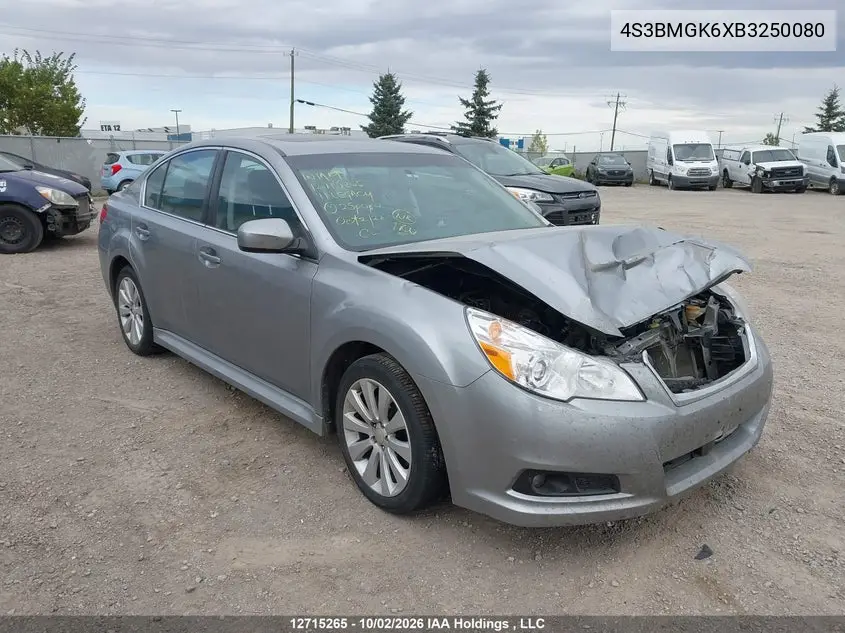 SUBARU LEGACY 2011, VIN 4S3BMGK6XB3250080