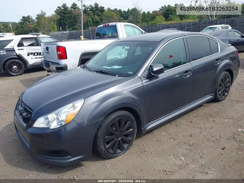 2011 SUBARU LEGACY VIN 4S3BMBK61B3263254 — фото 2