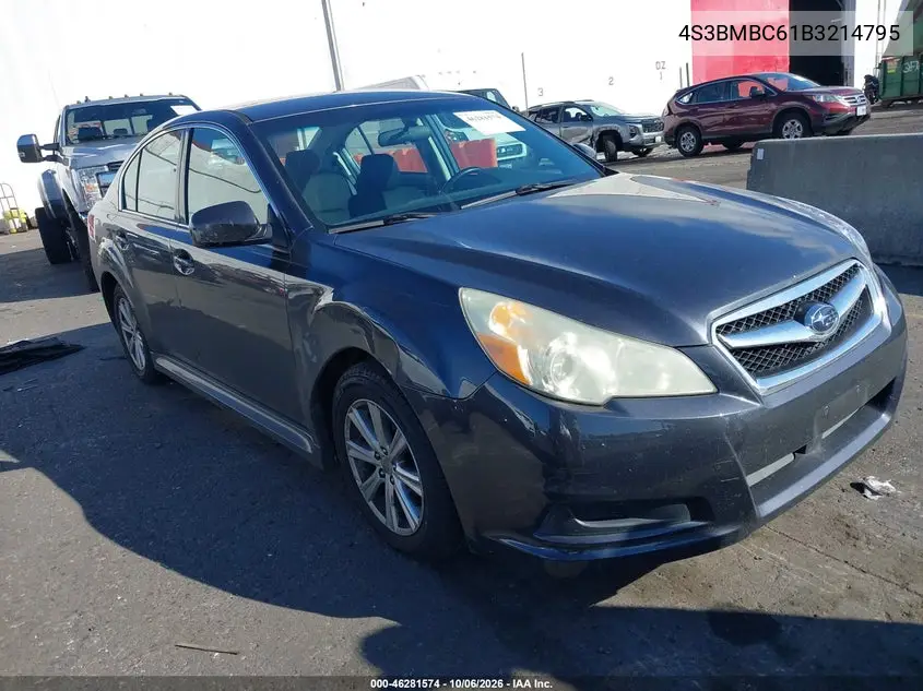SUBARU LEGACY 2011, VIN 4S3BMBC61B3214795