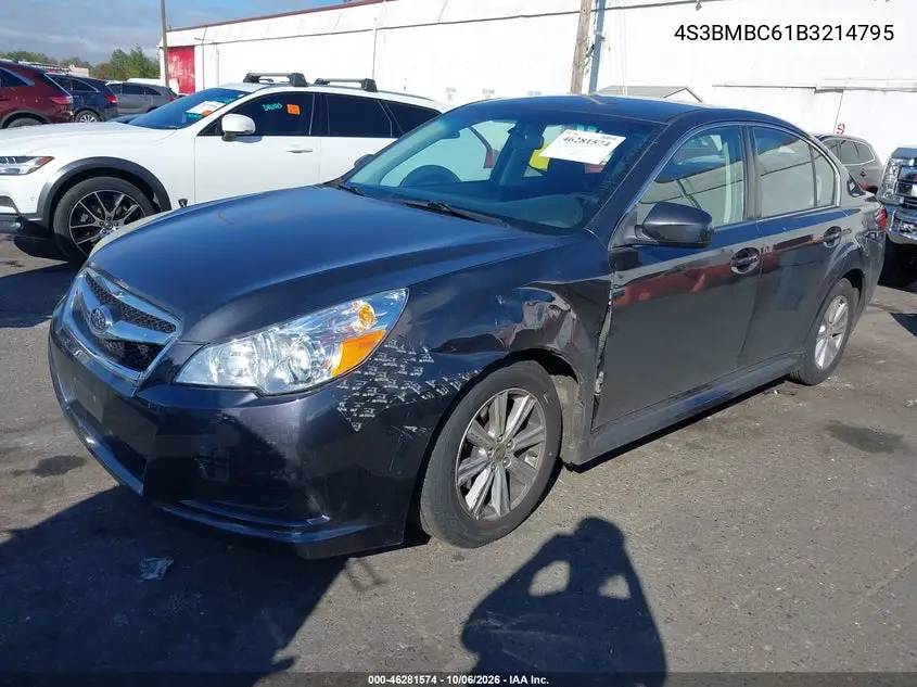 2011 SUBARU LEGACY VIN 4S3BMBC61B3214795 — фото 2