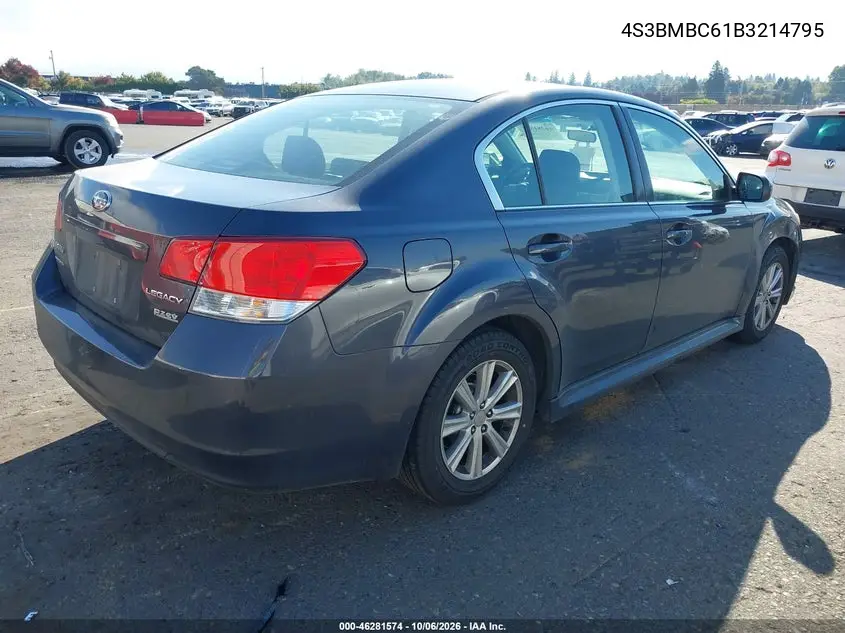 2011 SUBARU LEGACY VIN 4S3BMBC61B3214795 — фото 4
