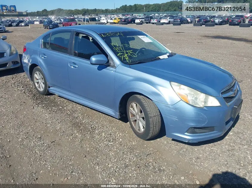 SUBARU LEGACY 2011, VIN 4S3BMBC67B3212954