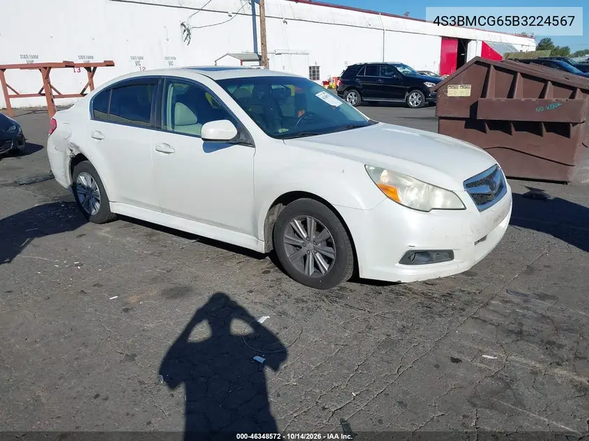 SUBARU LEGACY 2011, VIN 4S3BMCG65B3224567
