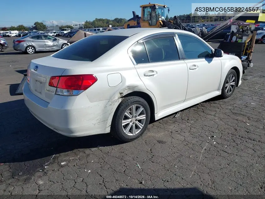 2011 SUBARU LEGACY VIN 4S3BMCG65B3224567 — фото 4