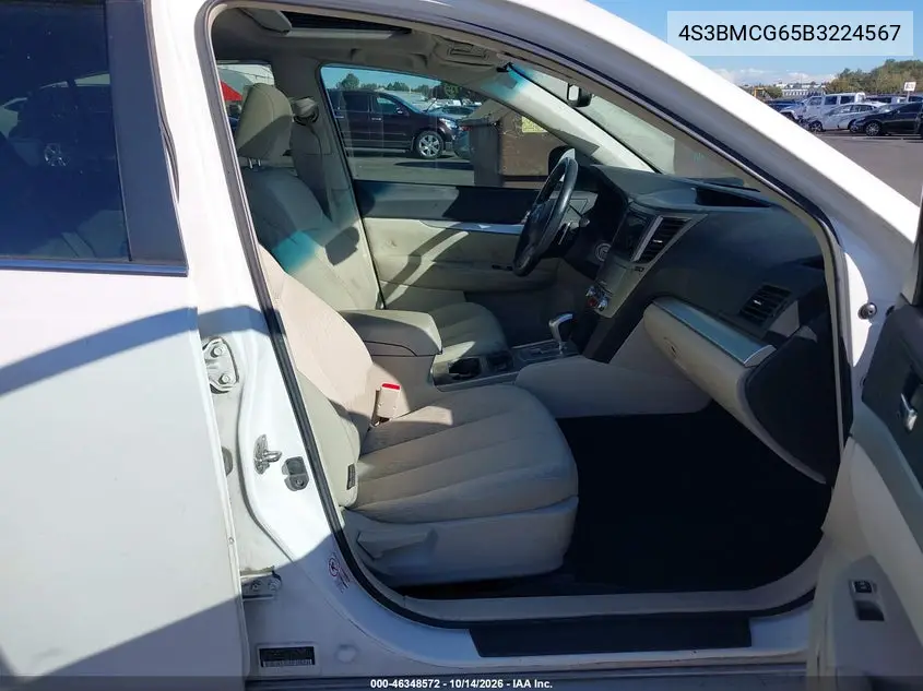 2011 SUBARU LEGACY VIN 4S3BMCG65B3224567 — фото 5