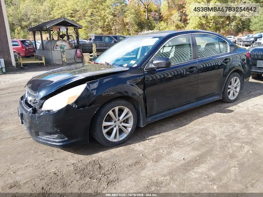 2011 SUBARU LEGACY VIN 4S3BMBA67B3254642 — фото 2