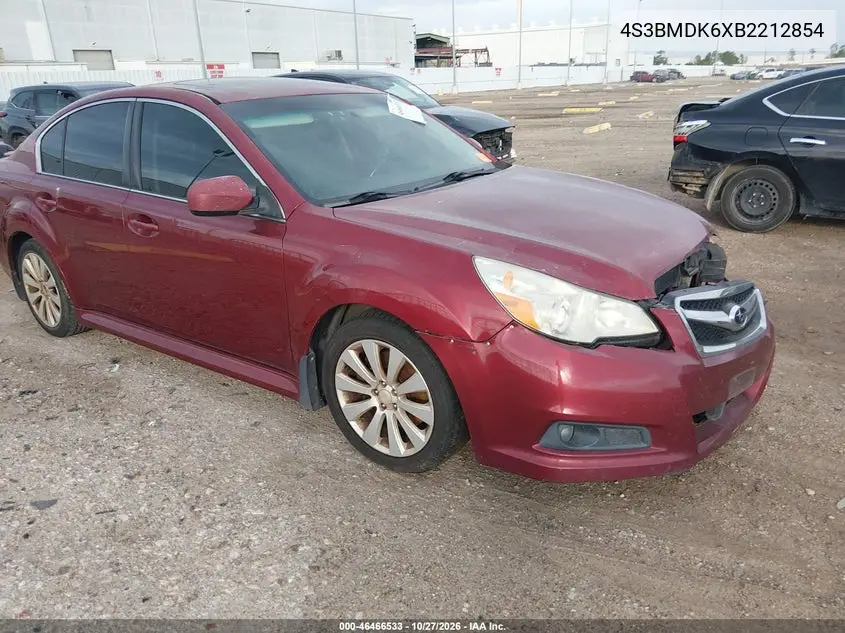 SUBARU LEGACY 2011, VIN 4S3BMDK6XB2212854