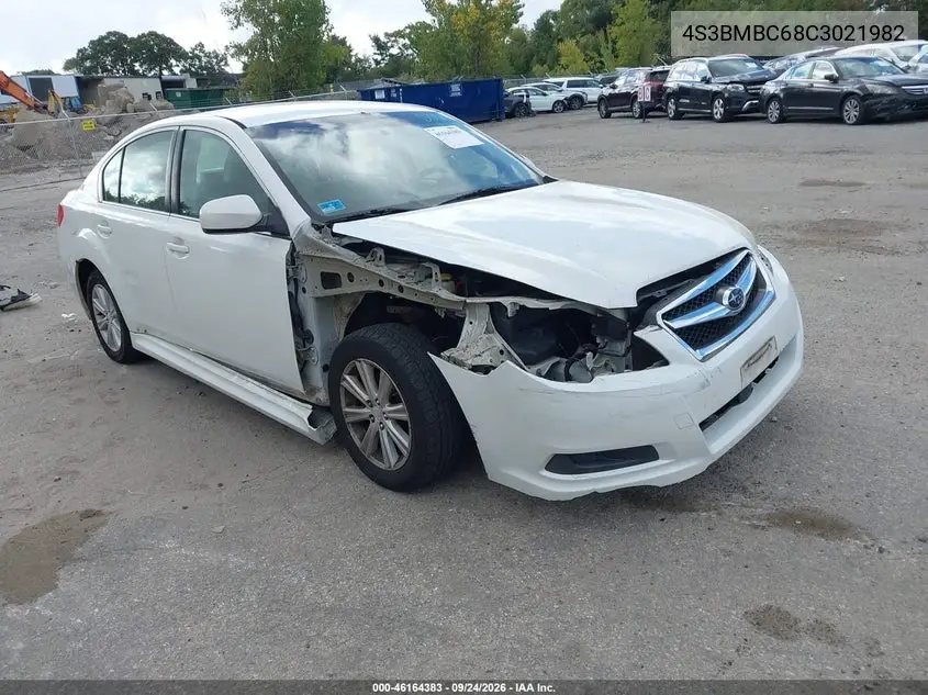 SUBARU LEGACY 2012, VIN 4S3BMBC68C3021982