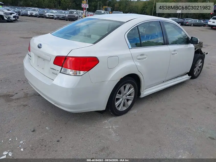 2012 SUBARU LEGACY VIN 4S3BMBC68C3021982 — фото 4