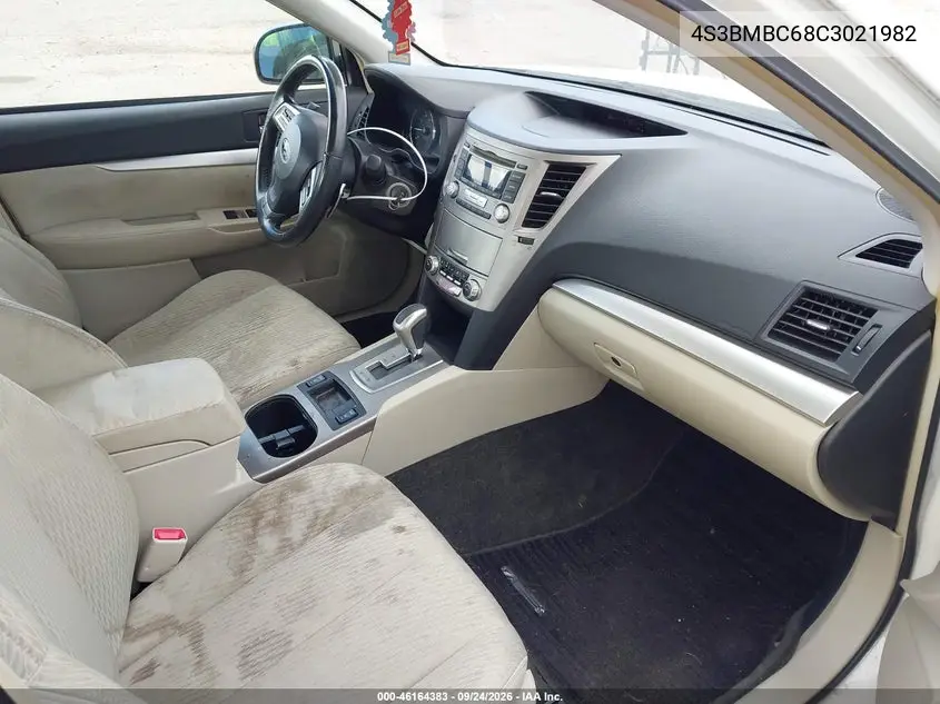 2012 SUBARU LEGACY VIN 4S3BMBC68C3021982 — фото 5