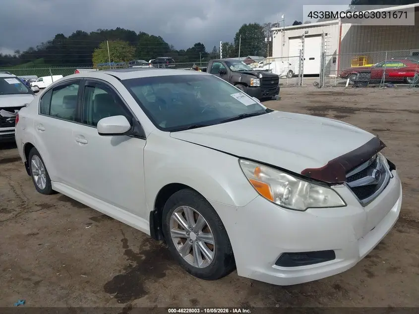 SUBARU LEGACY 2012, VIN 4S3BMCG68C3031671