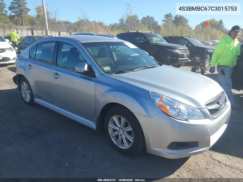 SUBARU LEGACY 2012, VIN 4S3BMBC67C3015753