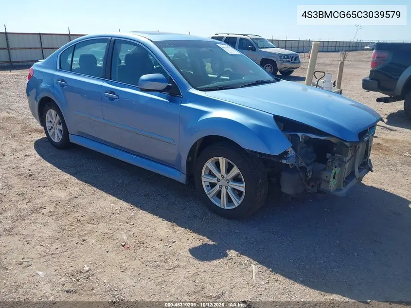 SUBARU LEGACY 2012, VIN 4S3BMCG65C3039579