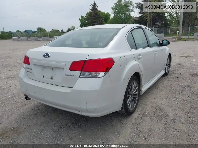 2013 SUBARU LEGACY VIN 4S3BMGA60D3012890 — фото 4