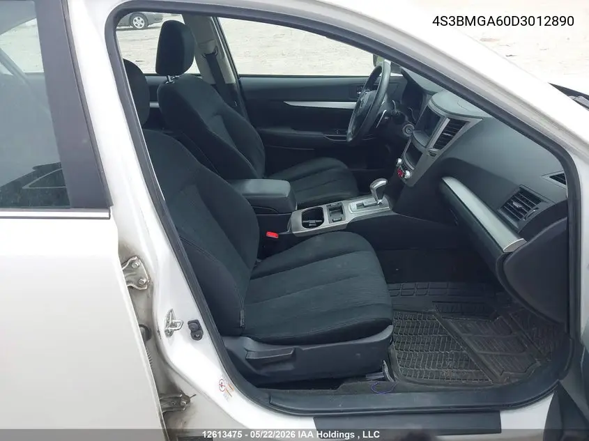 2013 SUBARU LEGACY VIN 4S3BMGA60D3012890 — фото 5