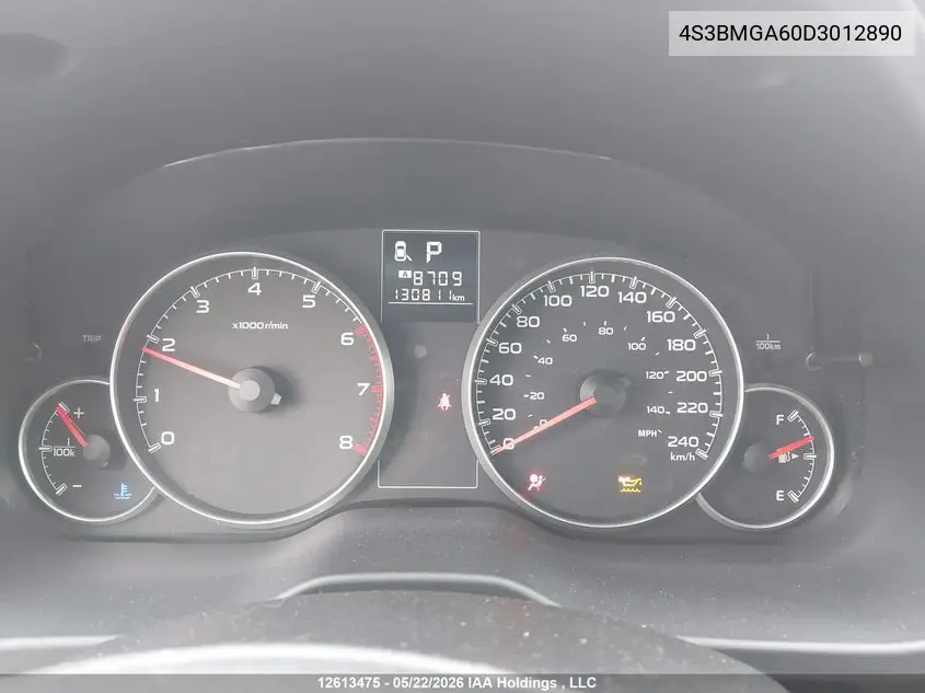 2013 SUBARU LEGACY VIN 4S3BMGA60D3012890 — фото 7