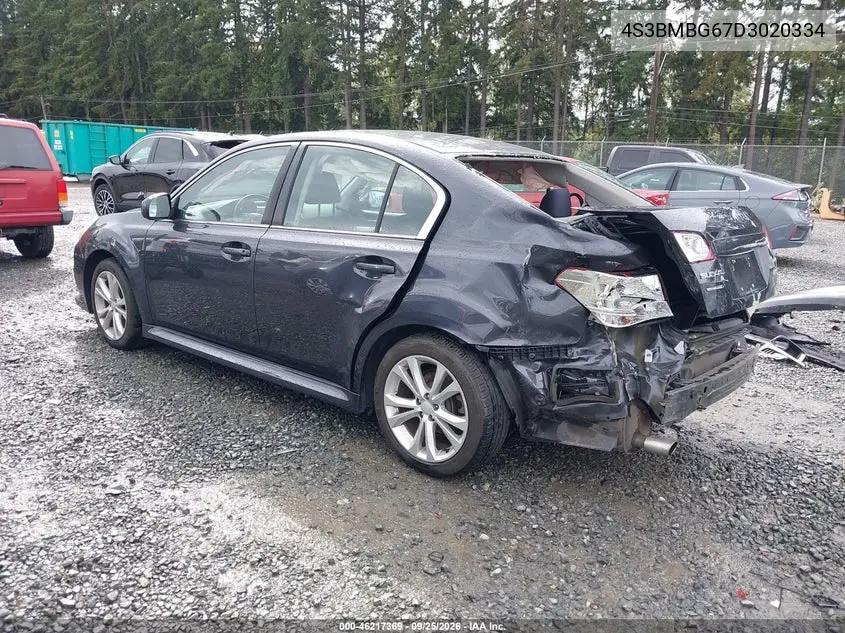 2013 SUBARU LEGACY VIN 4S3BMBG67D3020334 — фото 3