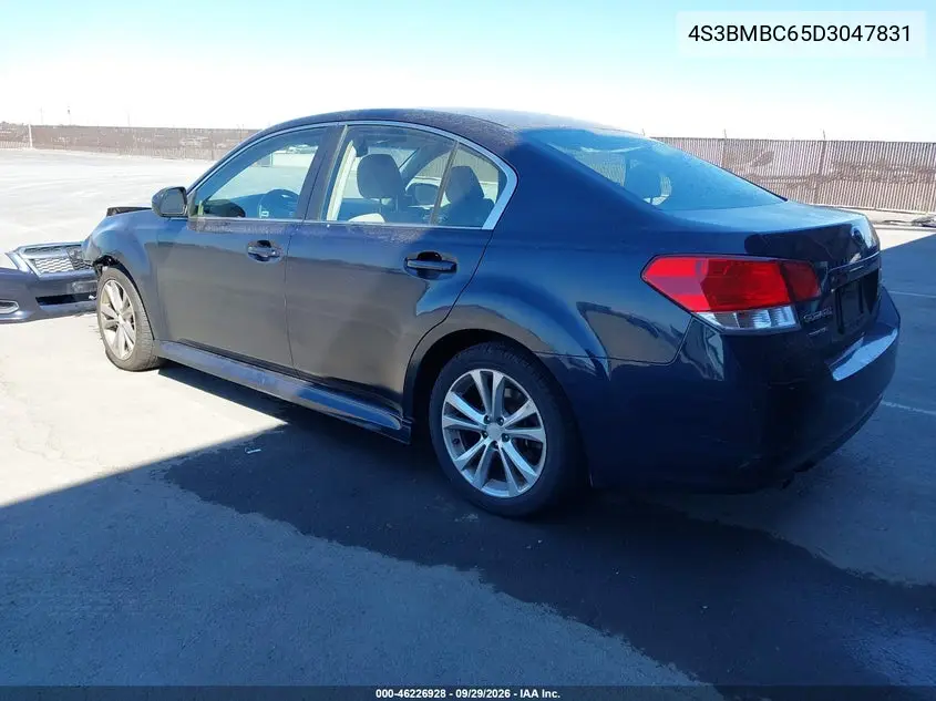 2013 SUBARU LEGACY VIN 4S3BMBC65D3047831 — фото 3