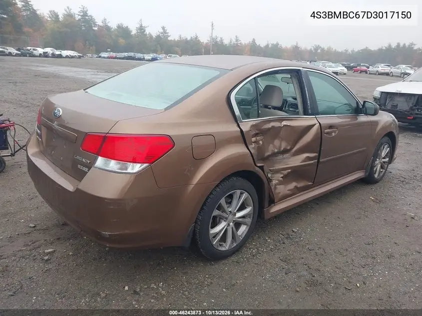 2013 SUBARU LEGACY VIN 4S3BMBC67D3017150 — фото 4
