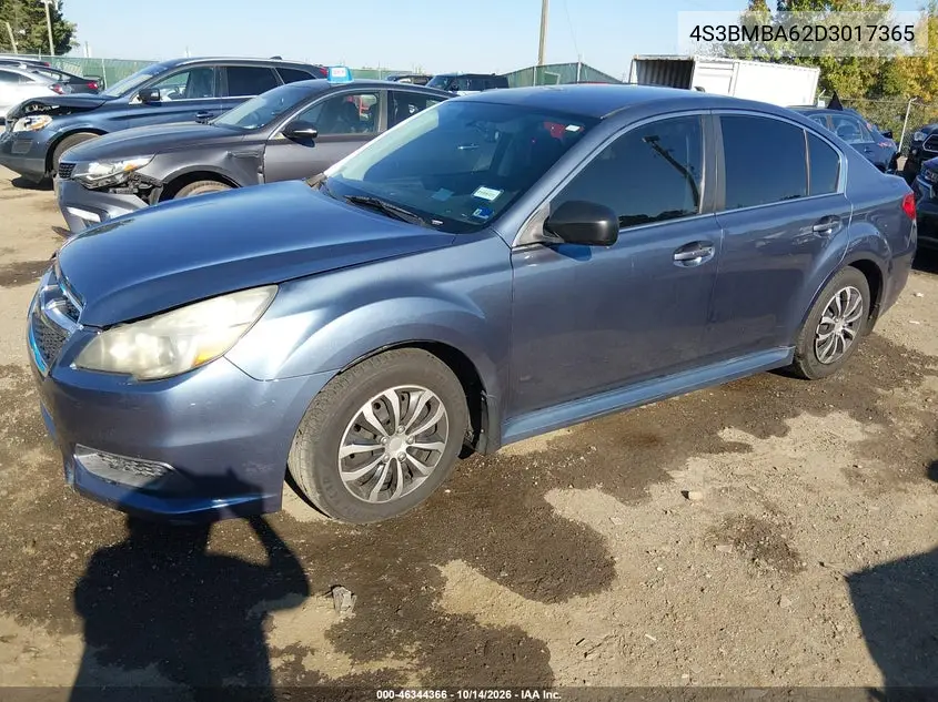 2013 SUBARU LEGACY VIN 4S3BMBA62D3017365 — фото 2
