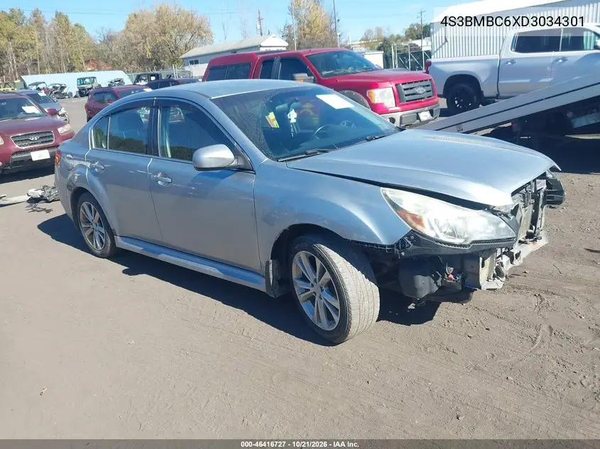 SUBARU LEGACY 2013, VIN 4S3BMBC6XD3034301