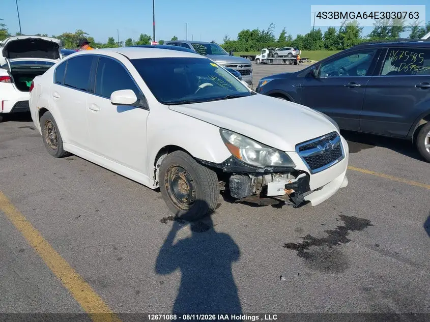 SUBARU LEGACY 2014, VIN 4S3BMGA64E3030763