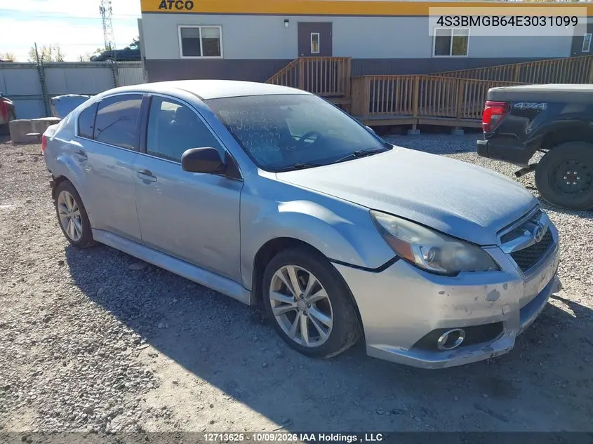 SUBARU LEGACY 2014, VIN 4S3BMGB64E3031099