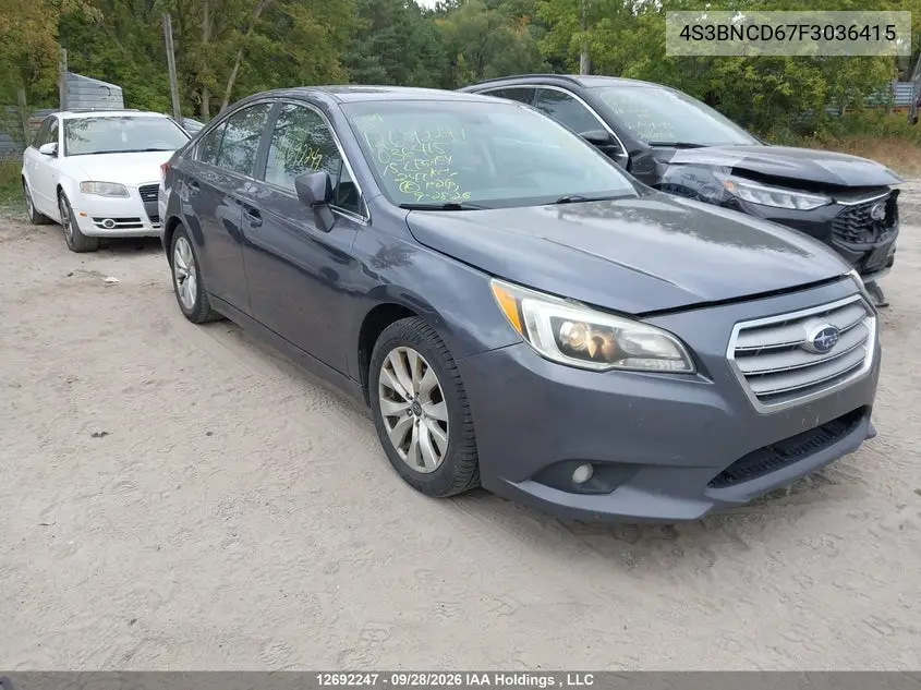 SUBARU LEGACY 2015, VIN 4S3BNCD67F3036415