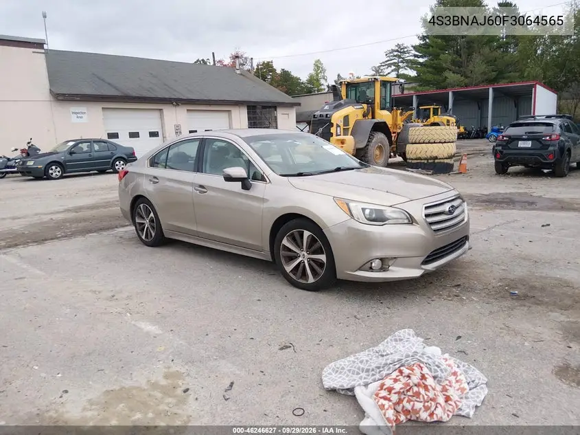 SUBARU LEGACY 2015, VIN 4S3BNAJ60F3064565