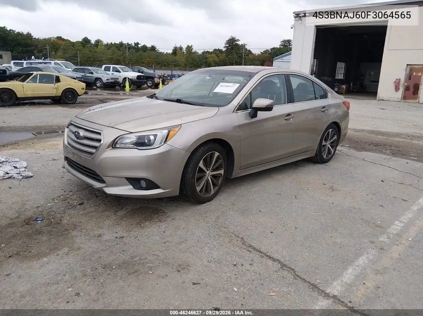 2015 SUBARU LEGACY VIN 4S3BNAJ60F3064565 — фото 2