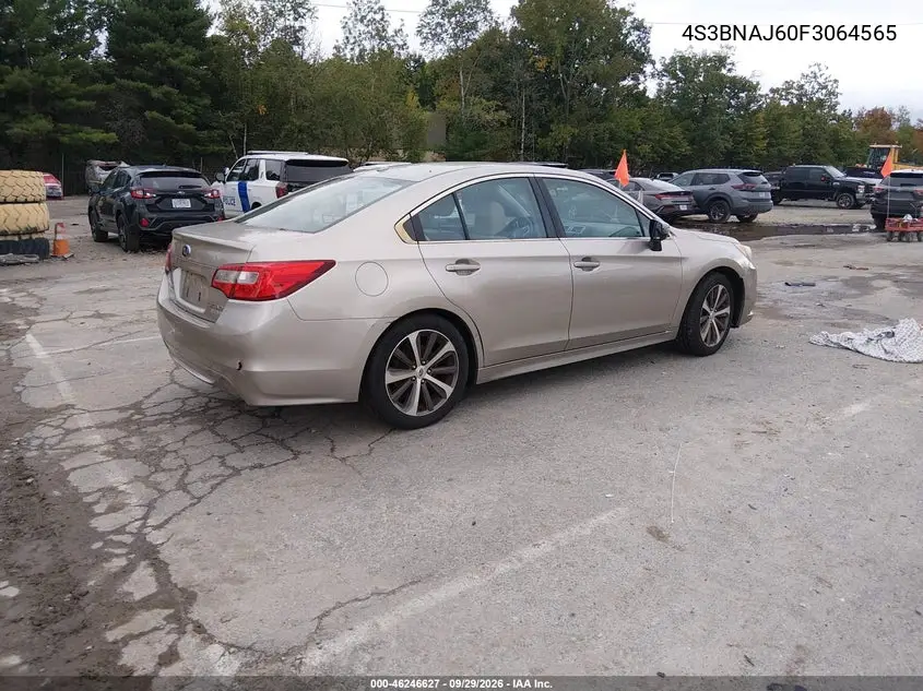 2015 SUBARU LEGACY VIN 4S3BNAJ60F3064565 — фото 4