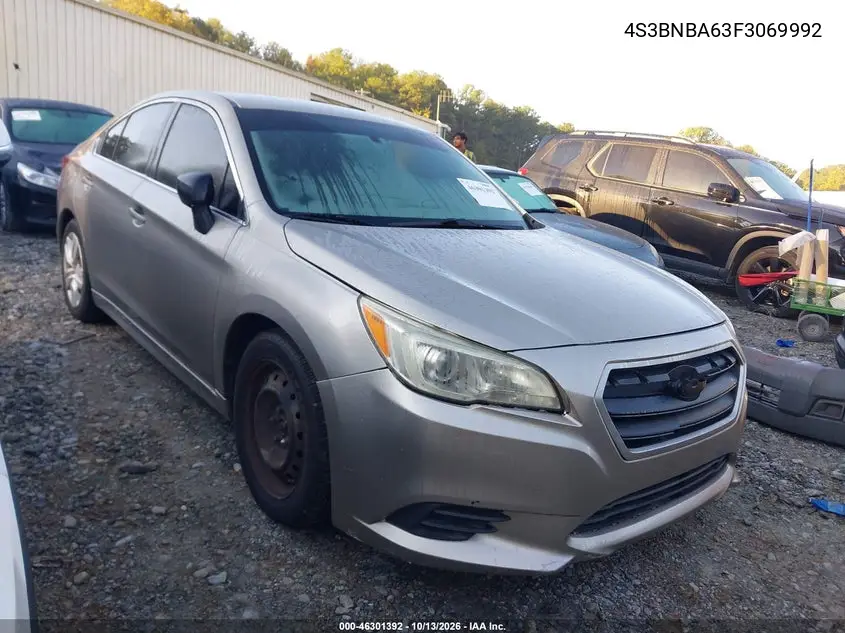 SUBARU LEGACY 2015, VIN 4S3BNBA63F3069992