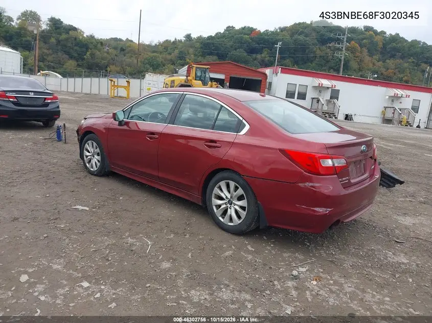 2015 SUBARU LEGACY VIN 4S3BNBE68F3020345 — фото 3