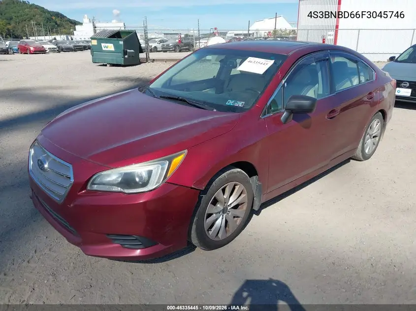 2015 SUBARU LEGACY VIN 4S3BNBD66F3045746 — фото 2