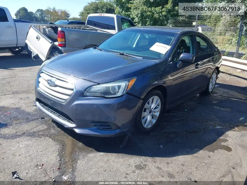 2015 SUBARU LEGACY VIN 4S3BNBC67F3067918 — фото 2