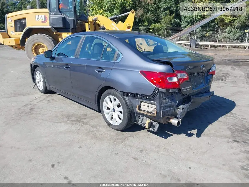 2015 SUBARU LEGACY VIN 4S3BNBC67F3067918 — фото 3