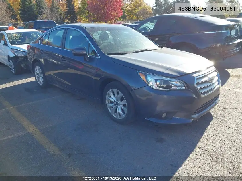 SUBARU LEGACY 2016, VIN 4S3BNCD61G3004061