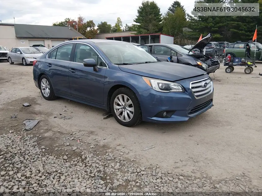 SUBARU LEGACY 2016, VIN 4S3BNAF61G3045632