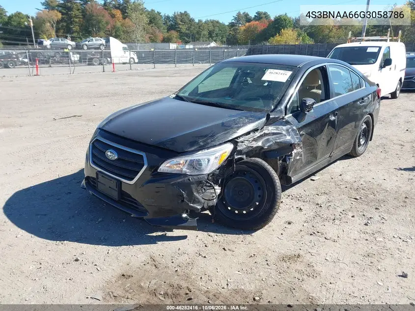 2016 SUBARU LEGACY VIN 4S3BNAA66G3058786 — фото 2