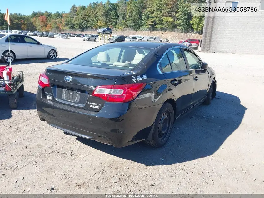 2016 SUBARU LEGACY VIN 4S3BNAA66G3058786 — фото 4