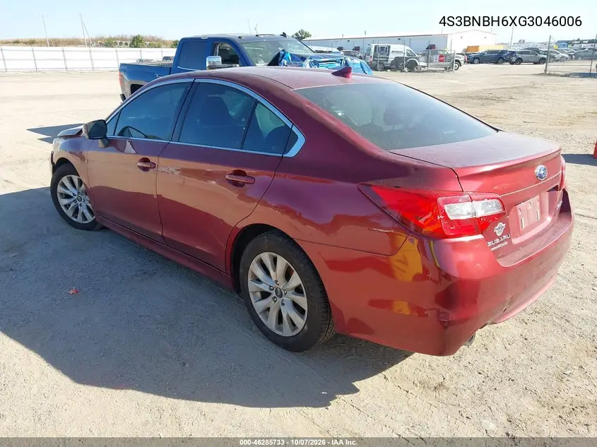 2016 SUBARU LEGACY VIN 4S3BNBH6XG3046006 — фото 3
