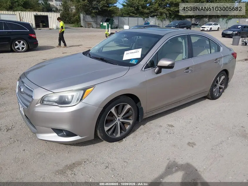 2016 SUBARU LEGACY VIN 4S3BNAN61G3005682 — фото 2