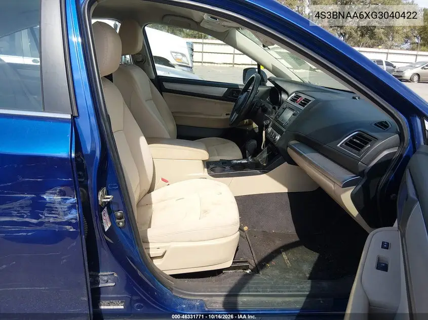 2016 SUBARU LEGACY VIN 4S3BNAA6XG3040422 — фото 5