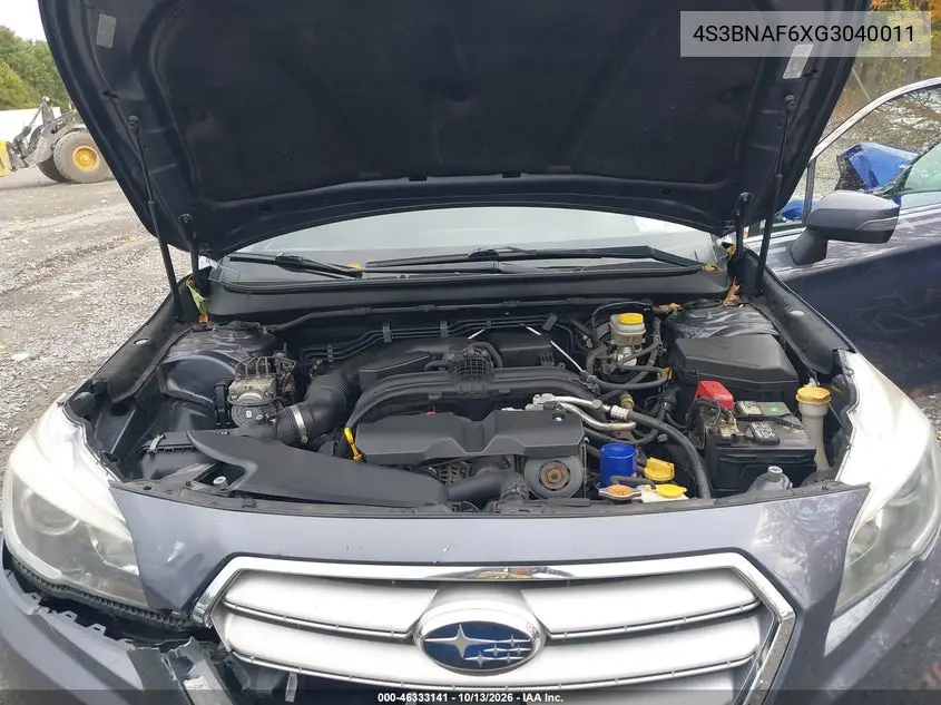 2016 SUBARU LEGACY VIN 4S3BNAF6XG3040011 — фото 10