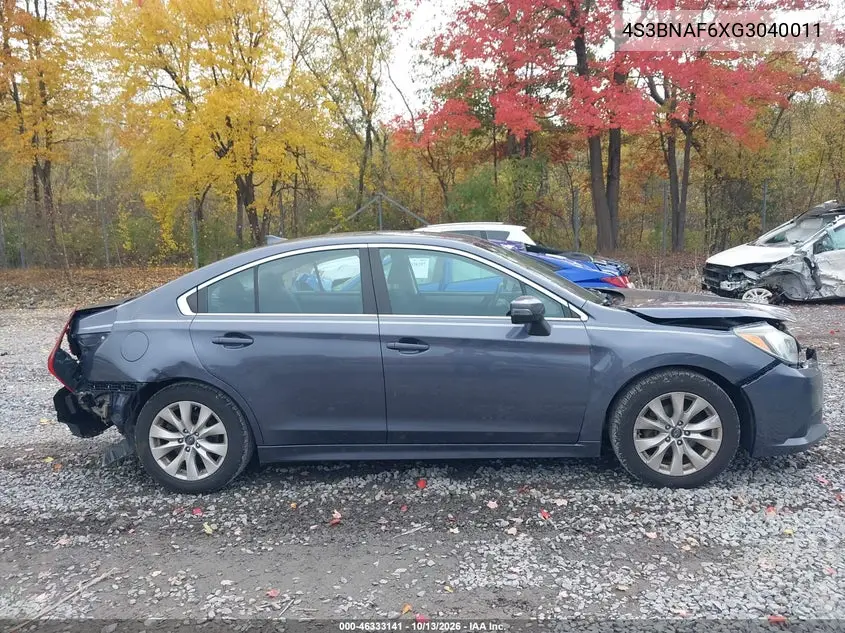 2016 SUBARU LEGACY VIN 4S3BNAF6XG3040011 — фото 13