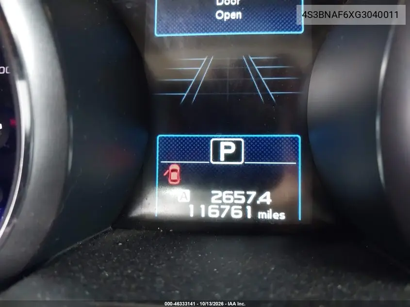 2016 SUBARU LEGACY VIN 4S3BNAF6XG3040011 — фото 15
