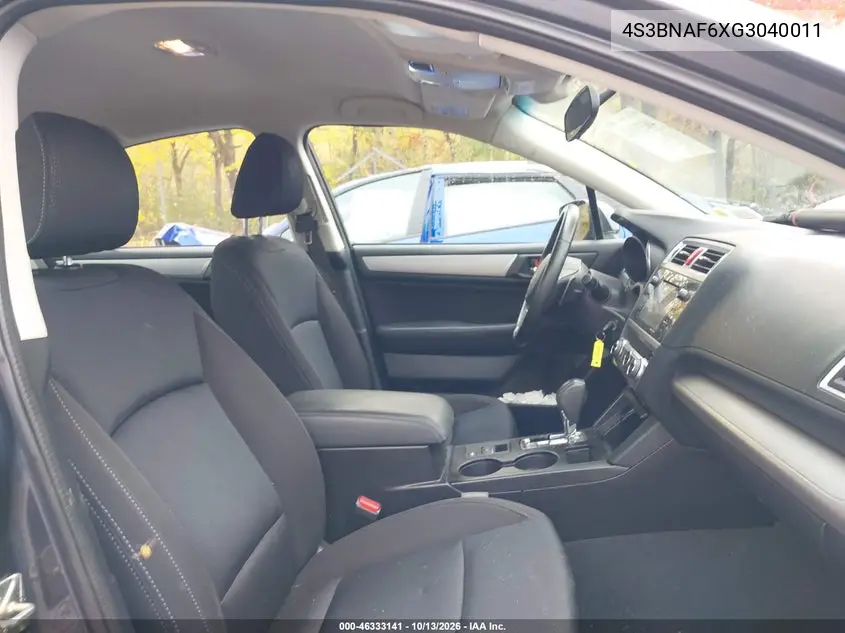 2016 SUBARU LEGACY VIN 4S3BNAF6XG3040011 — фото 5