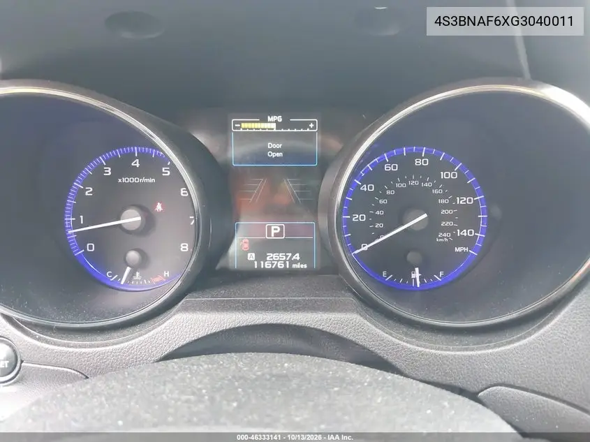 2016 SUBARU LEGACY VIN 4S3BNAF6XG3040011 — фото 7
