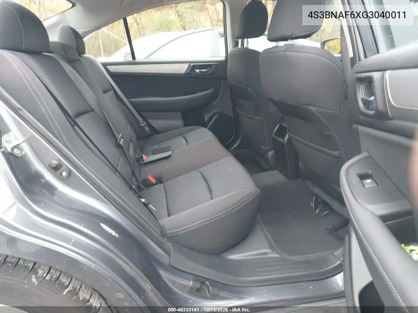 2016 SUBARU LEGACY VIN 4S3BNAF6XG3040011 — фото 8